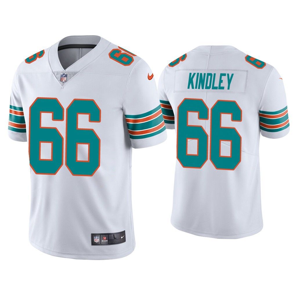 Men Miami Dolphins #66 Solomon Kindley Nike White Vapor Limited NFL Jersey